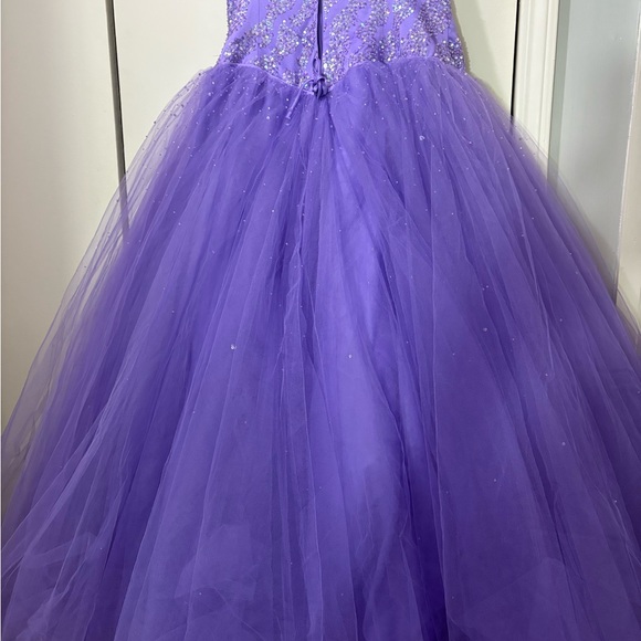 Elegant Purple Strapless Gown - Picture 4 of 11